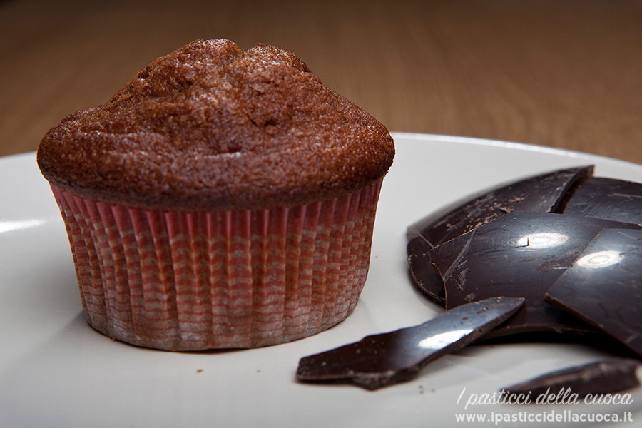 muffin al cioccolato dell'uovo di pasqua
