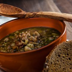 Zuppa di farro e castagne