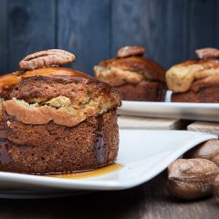 3 piccole torte di ricotta miele e noci pecan