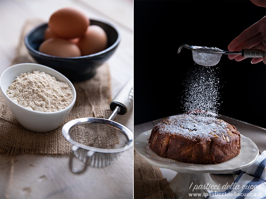 Torta-di-castagne_Spargimento-zucchero-a-velo