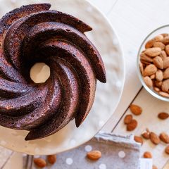 Ciambella al cacao vista dall'alto