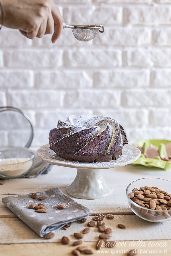 Ciambella al cacao con zucchero a velo